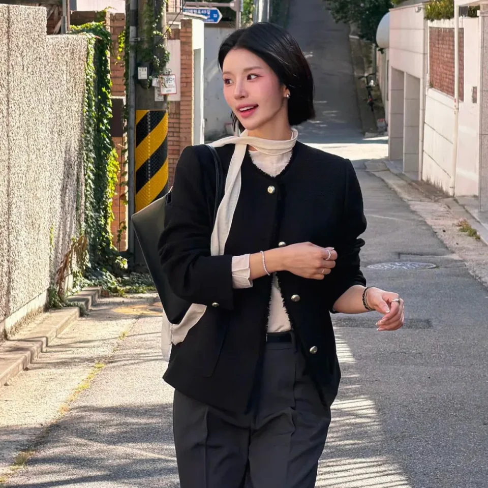 로엠 미디 트위드 자켓 RMJKG49NT1
