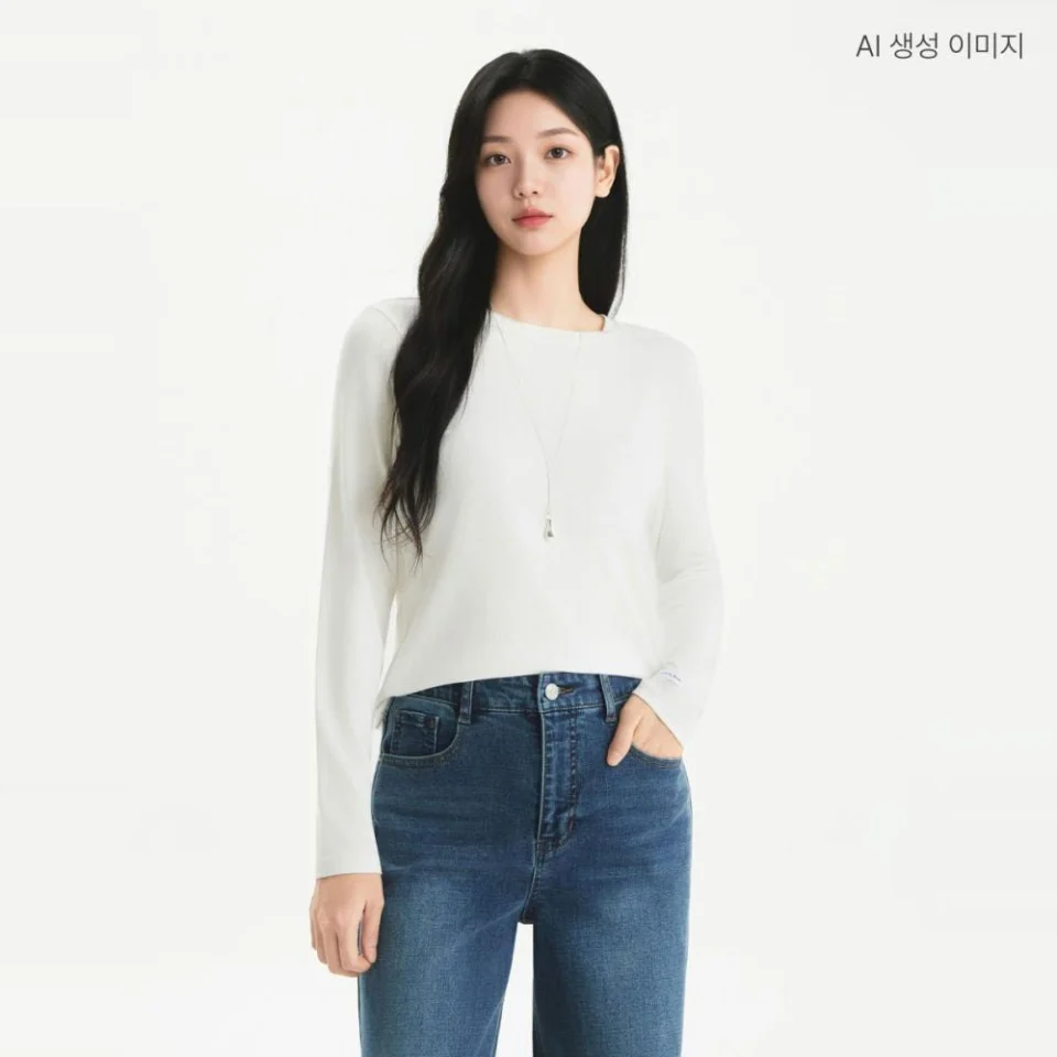 로엠 올데이 텐셀 라운드넥 티셔츠 RMLWG49A11